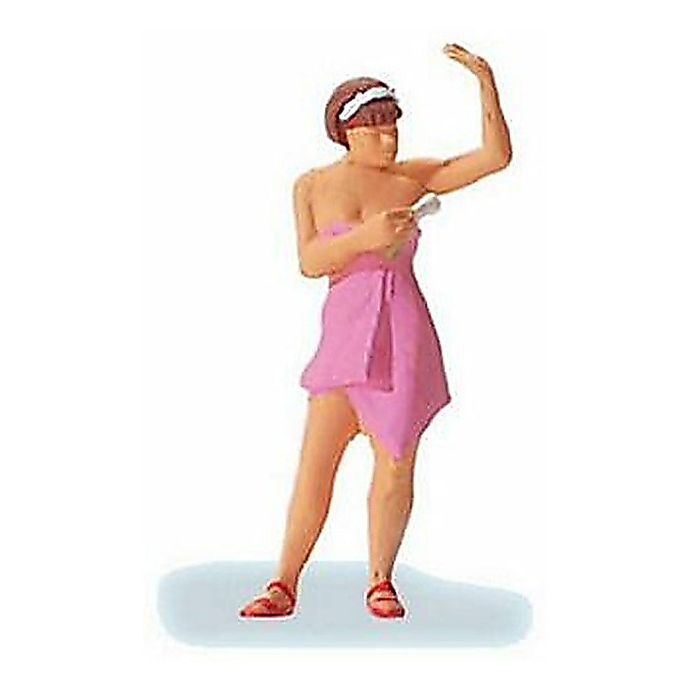 Preiser 28143 HO Scale People At Home Woman Spraying Deodorant