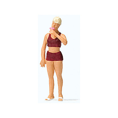 Preiser 28163 HO Scale Woman Eating Ice Cream