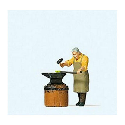 Preiser 28187 HO Scale Working People Blacksmith with Anvil