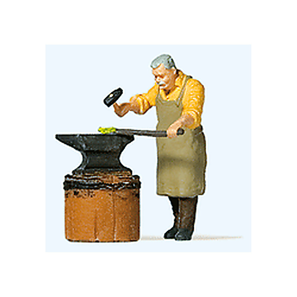 Preiser 28187 HO Scale Working People Blacksmith with Anvil
