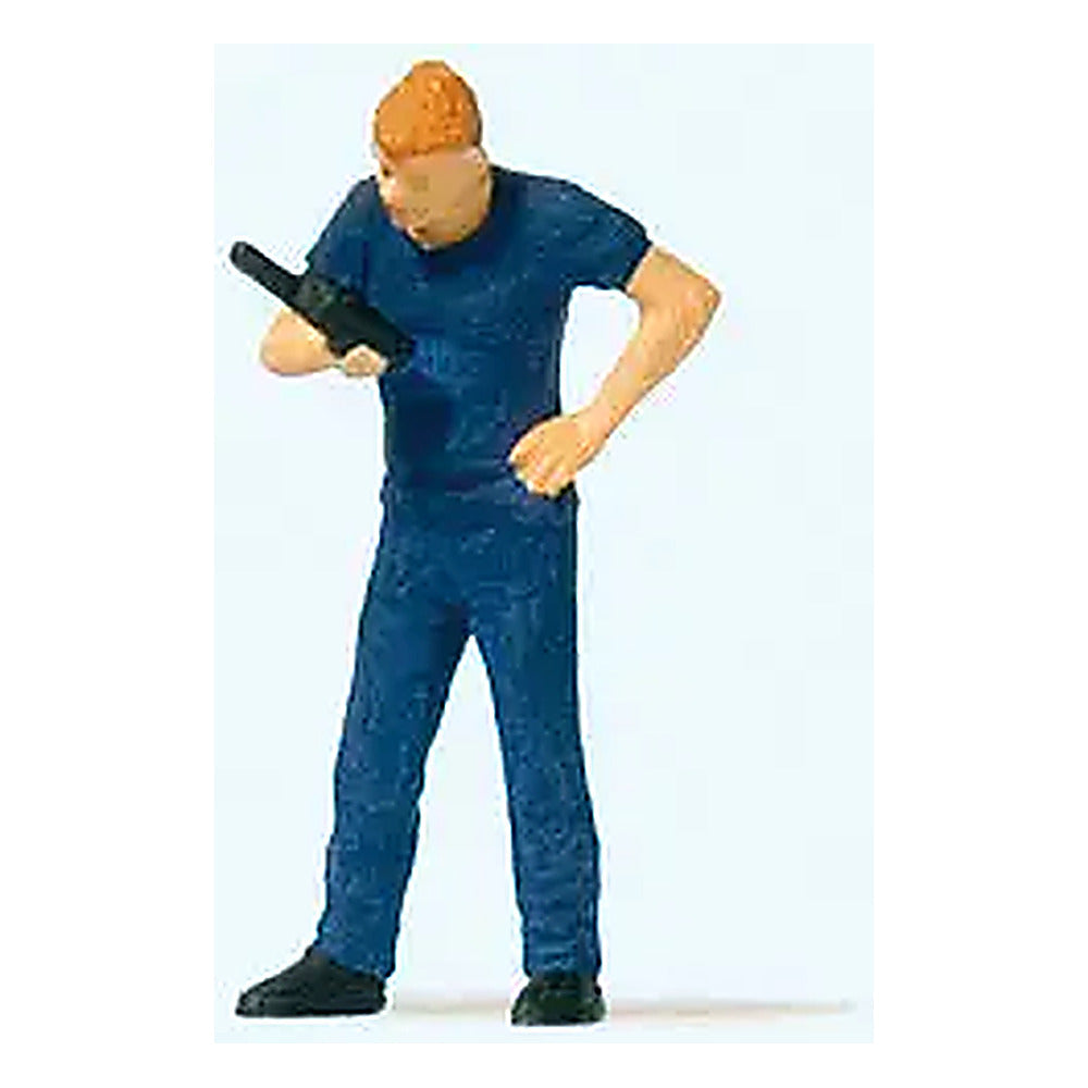 Preiser 28202 HO Scale Individual Figures Fireman with Hand-Held Radio