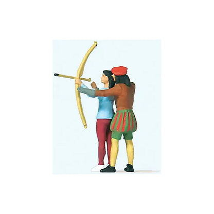 Preiser 28219 HO Scale Archery Instructor w/Student pkg(2)