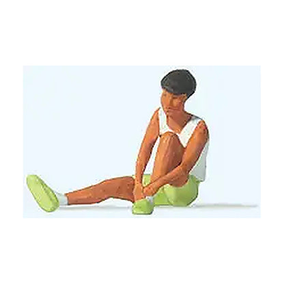 Preiser 28233 HO Scale Woman Tying Shoes Individual Figure