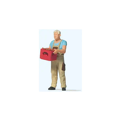 Preiser 28234 HO Scale Man with Beer Crate Individual Figure
