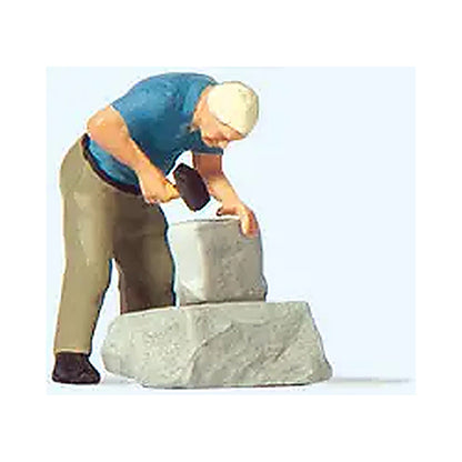 Preiser 28239 HO Scale Stone Mason Individual Figure