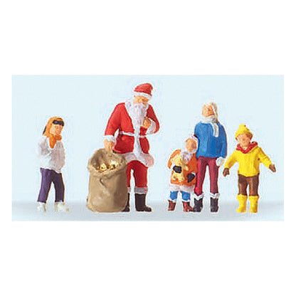 Preiser 29098 HO Scale Santa Cluas with 4 Children