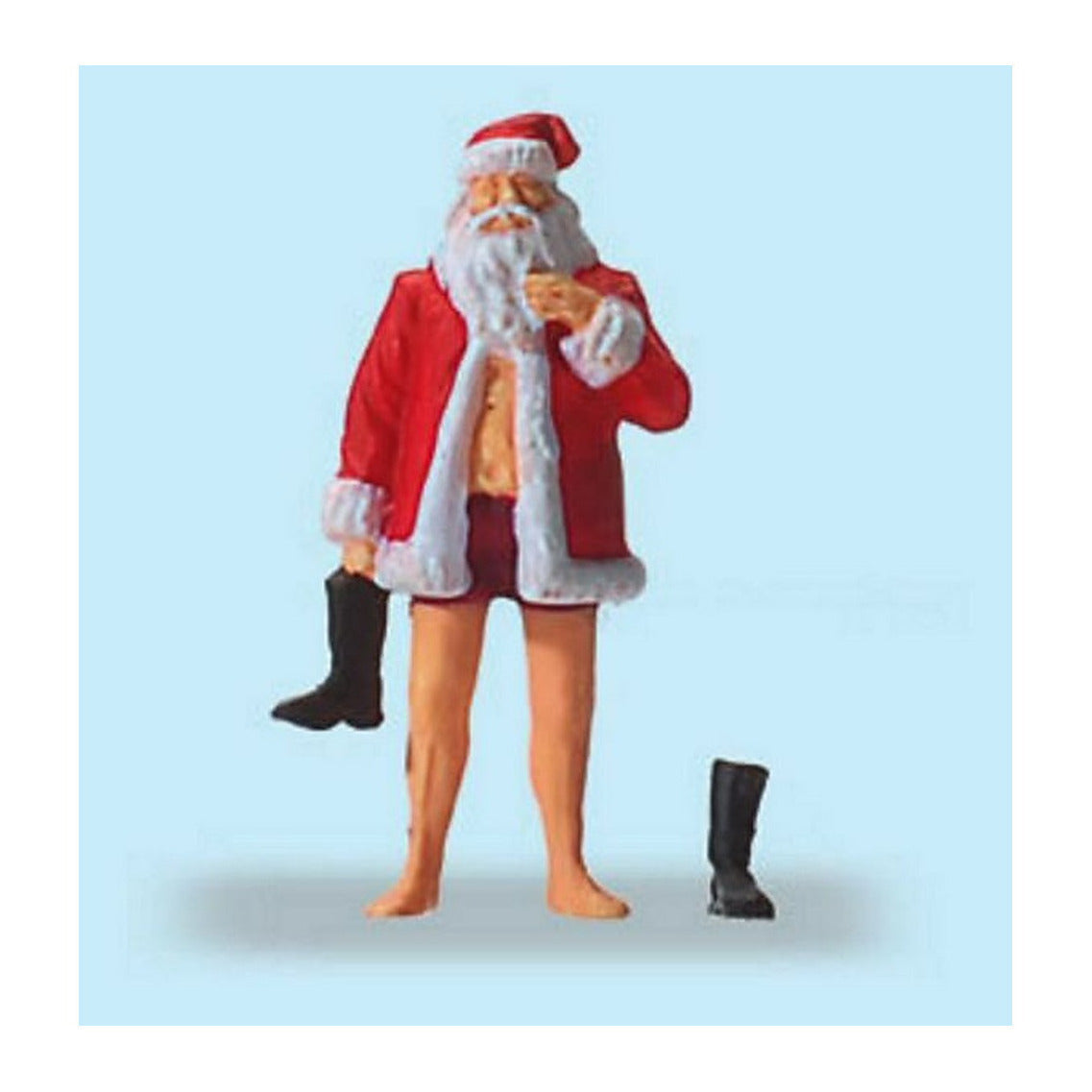 Preiser 29099 HO Scale Holiday Santa Claus Getting Dressed