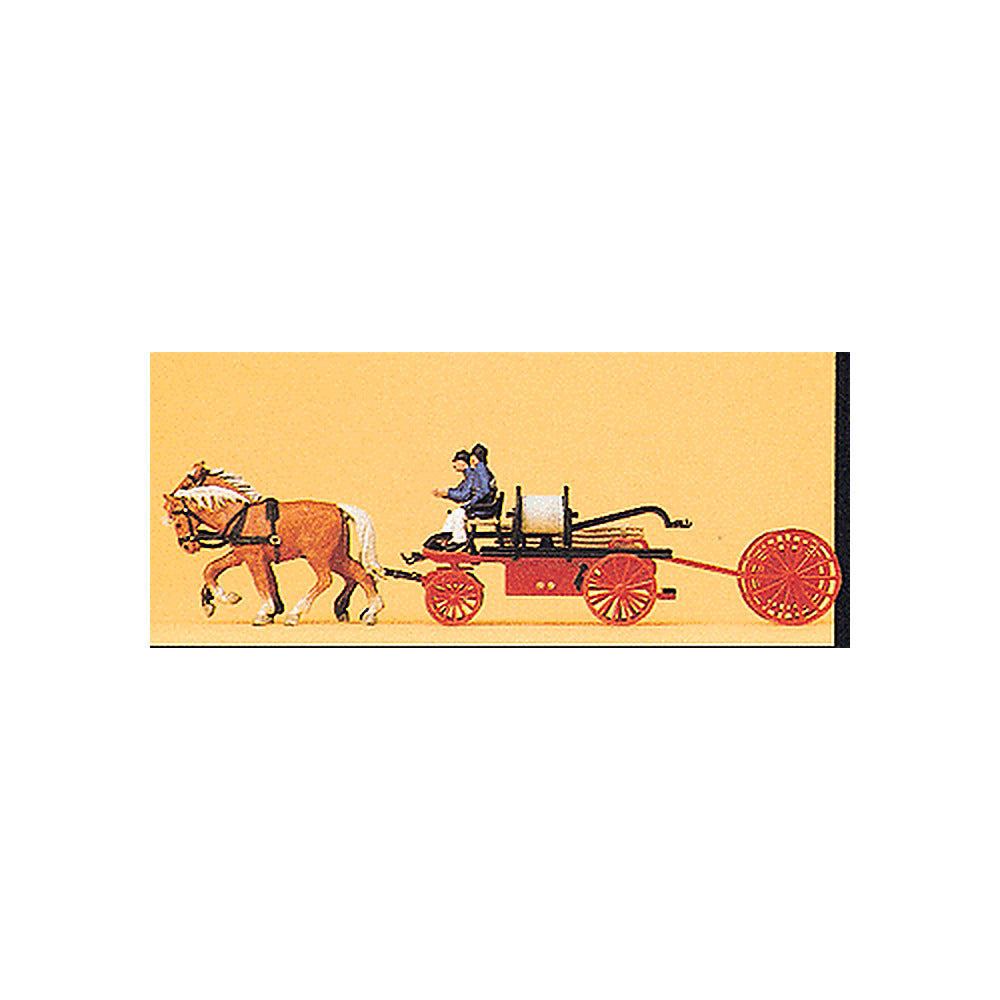 Preiser 30425 HO Scale Emergency - Horse-Drawn Fire Equipment Hand