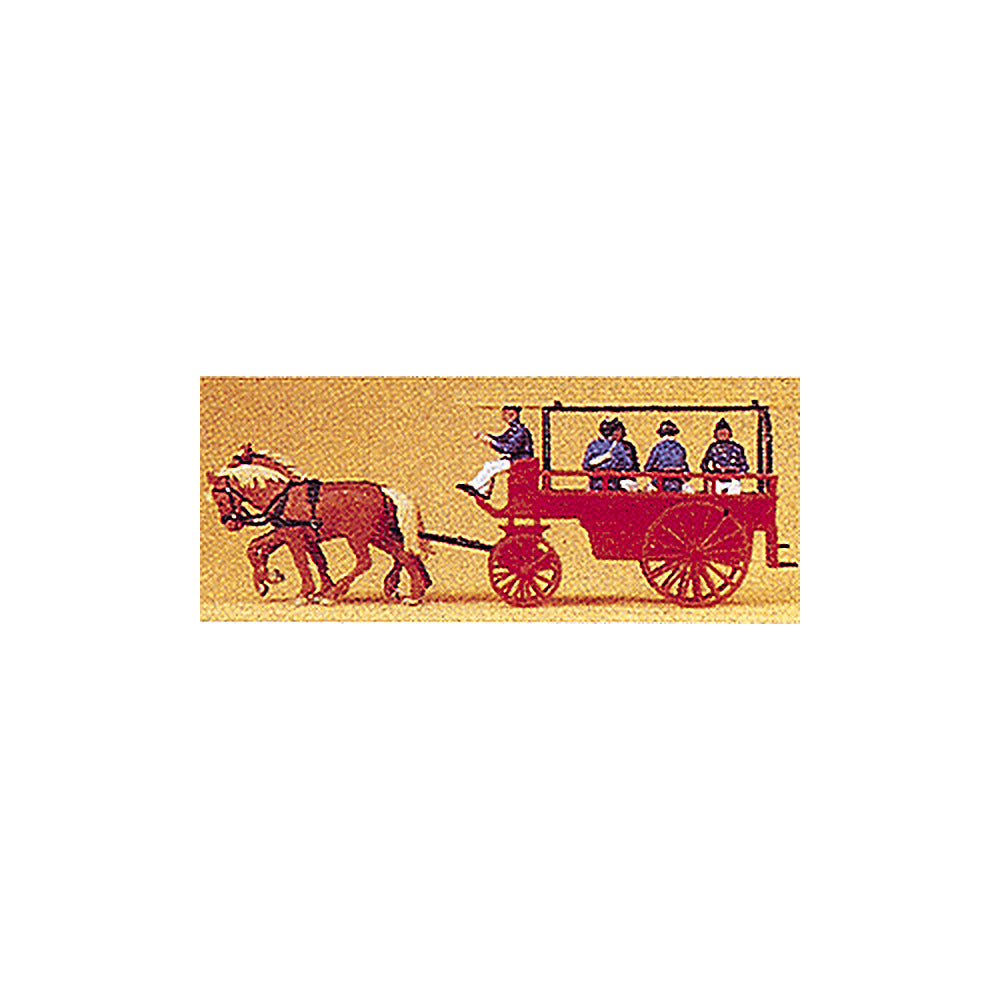 Preiser 30427 HO Scale Emergency - Horse-Drawn Fire Equipment "Flying