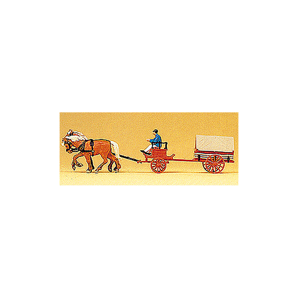 Preiser 30429 HO Scale Emergency - Horse-Drawn Fire Equipment Coal