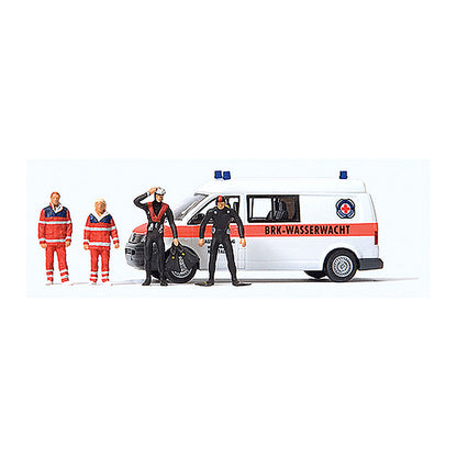 Preiser 33261 HO Scale Emergency Volkswagen T 5 Van - Assembled