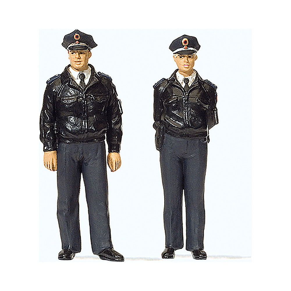Preiser 44909 G Scale Emergency Post-War German Police w/Blue Uniform