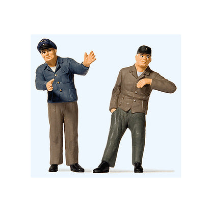Preiser 44917 G Scale Railroad Engineer & Fireman in Cab Set #1