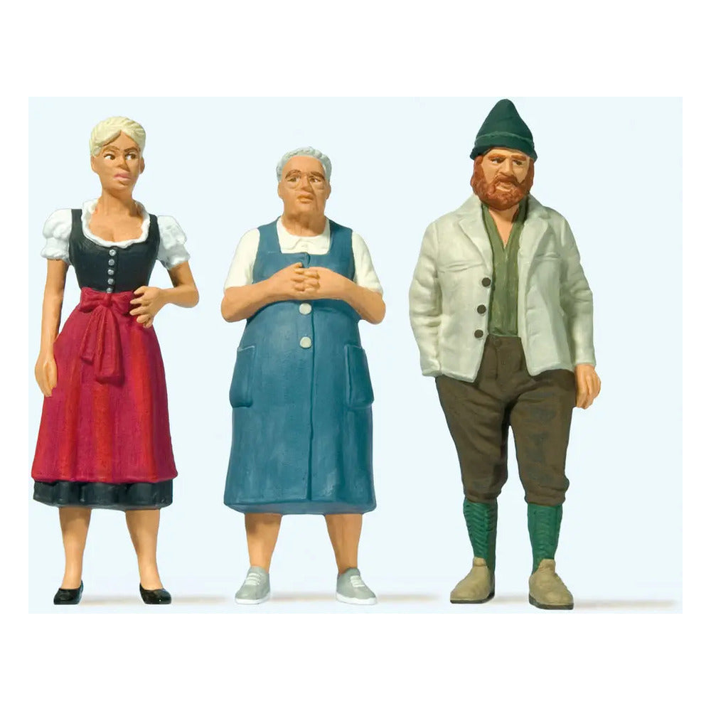 Preiser 44921 G Scale People in Bavarian Costume 2 Women & 1 Man