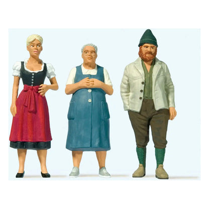 Preiser 44921 G Scale People in Bavarian Costume 2 Women & 1 Man