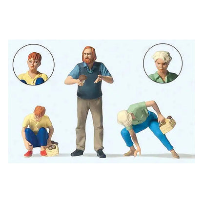 Preiser 44941 G Scale Mushroom Pickers 3 Figures