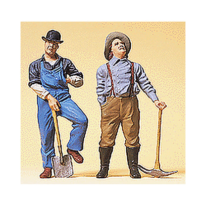 Preiser 45101 G Scale Railroad Workers - 1900s (Painted Figure Set)