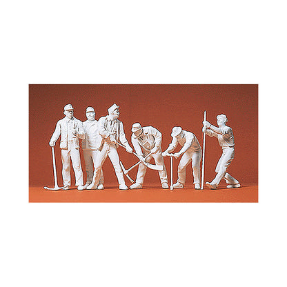 Preiser 45182 G Scale Unpainted Figures Railroad Track Crew