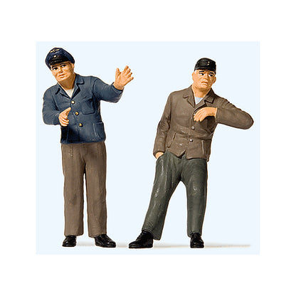 Preiser 63102 I Scale Railroad Engineer & Fireman in Cab Set #1