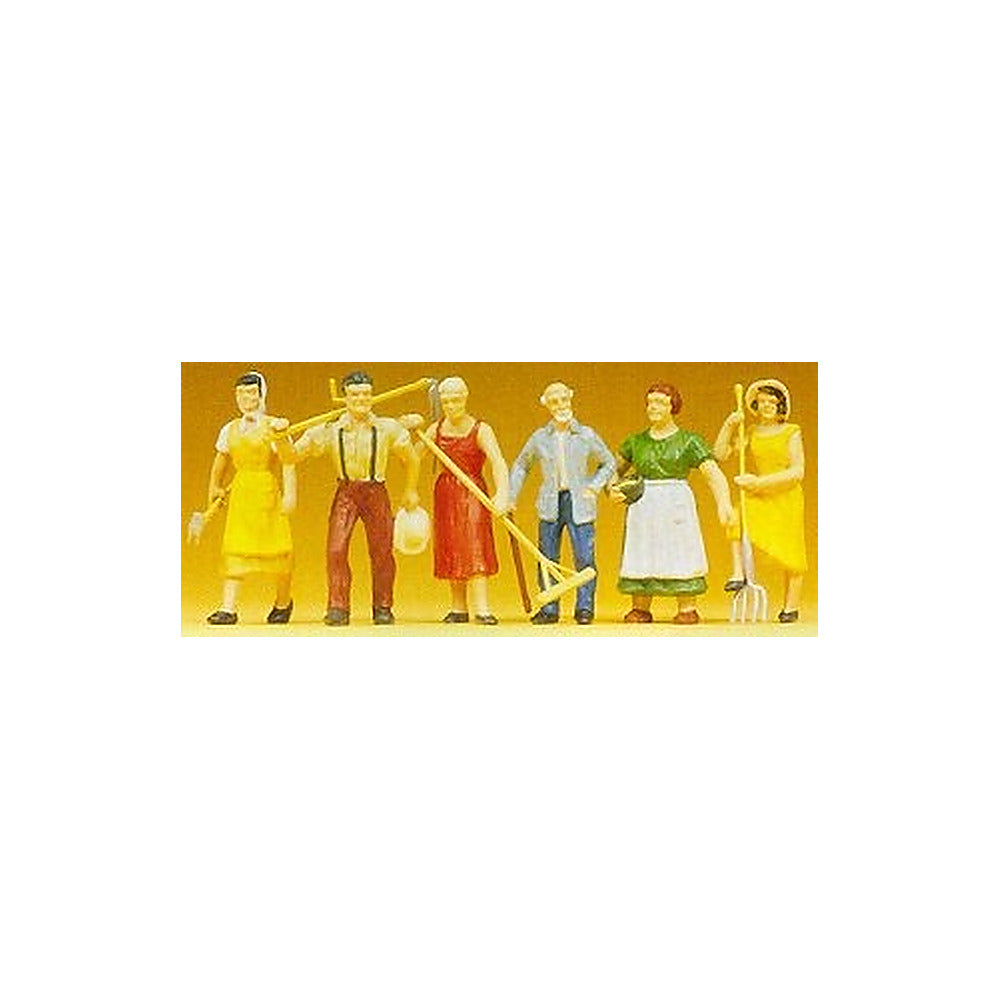 Preiser 65307 O Scale Farm Workers pkg(6)