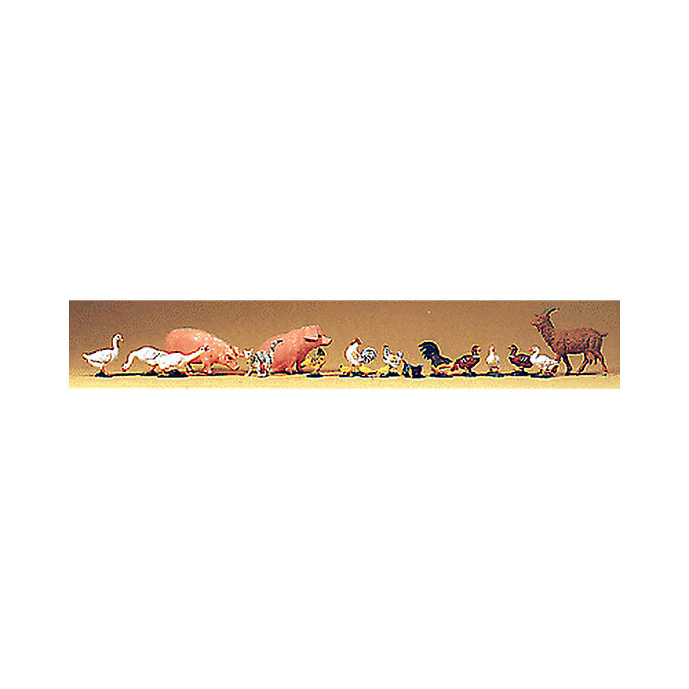 Preiser 65326 O Scale Animals Assorted, Small pkg(19)