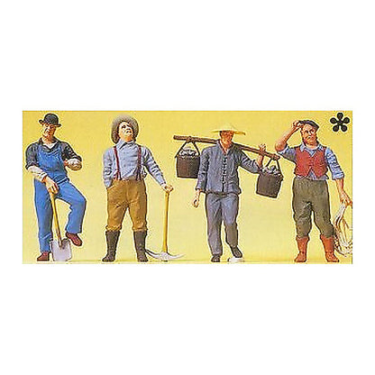 Preiser 65343 O Scale Working People pkg(4) US Railway Workers Steam