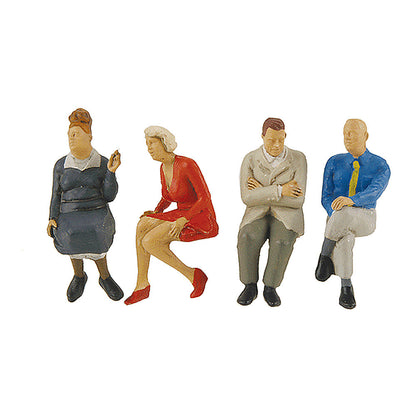 Preiser 65352 O Scale Pedestrians Seated Travellers #3