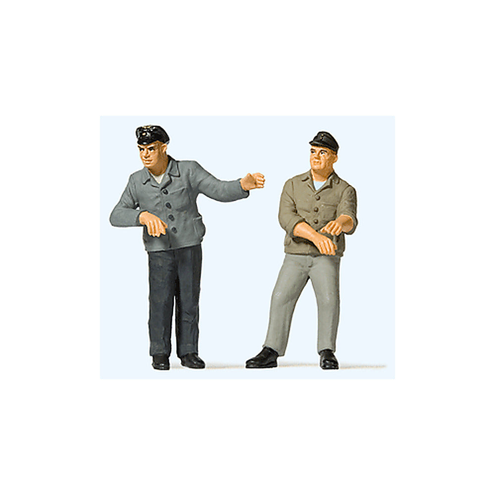 Preiser 65372 O Scale Railroad Engineer & Fireman in Cab pkg(2)