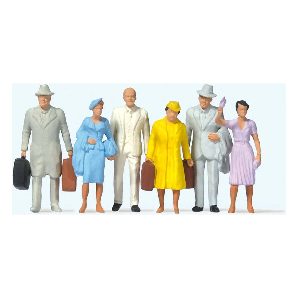 Preiser 65502 O Scale Standing Passengers Set #1 pkg(6)