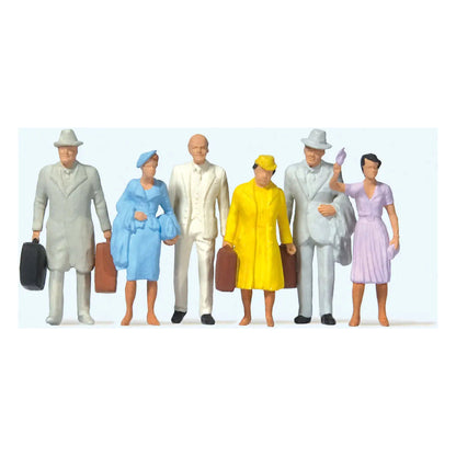 Preiser 65502 O Scale Standing Passengers Set #1 pkg(6)