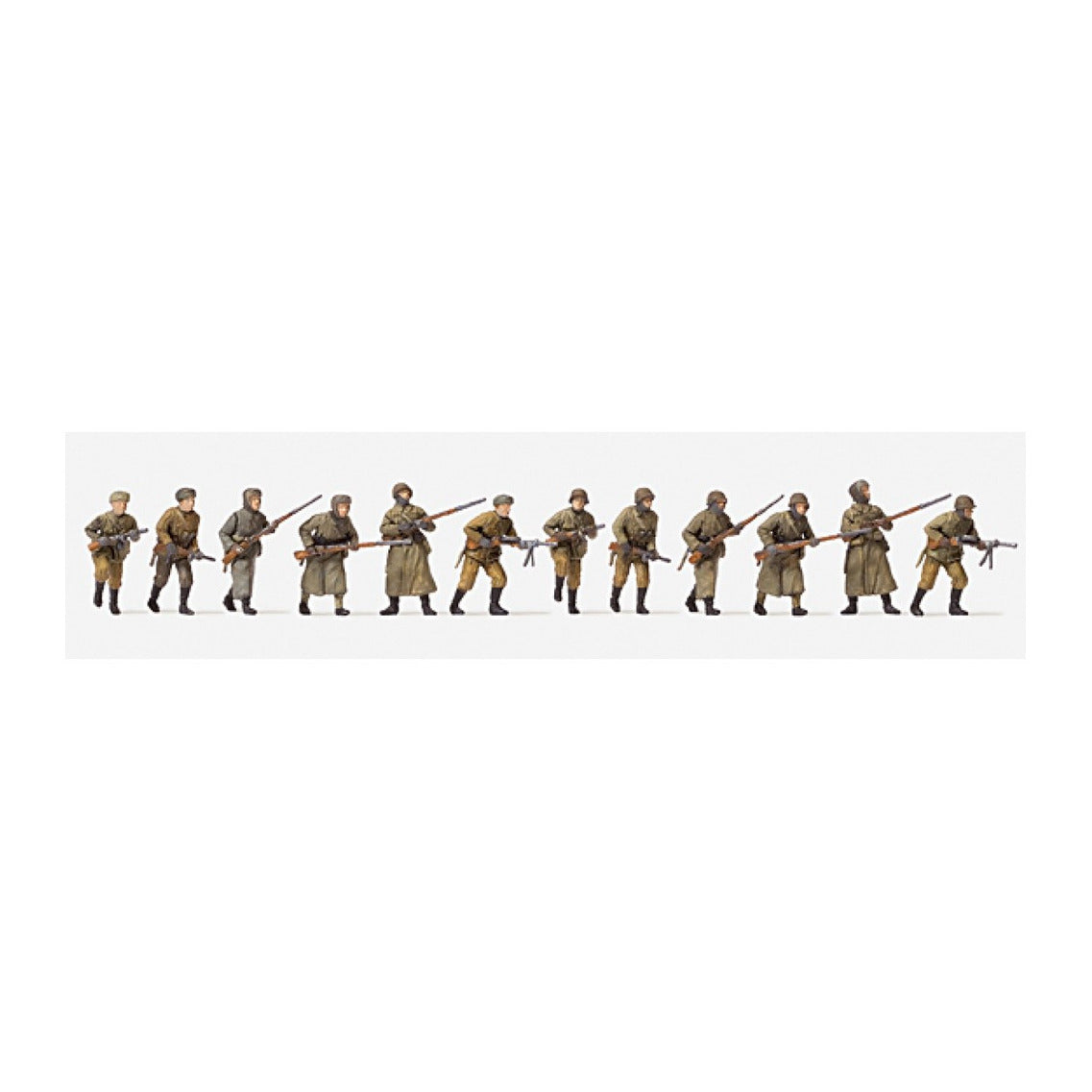 Preiser 72540 1/72 Scale Soviet Union WWII - Unpainted Figures