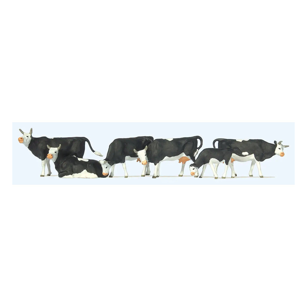 Preiser 73013 1/76 Scale Cows pkg(6)