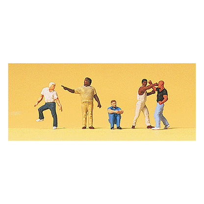 Preiser 79175 N Scale Pedestrians Street Scene/Fight