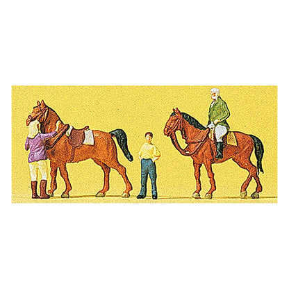 Preiser 79186 N Scale Sports & Recreation At The Riding School #2
