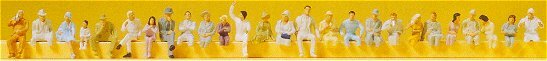 Preiser 14404 HO Scale Bus Driver & Passengers pkg(26)