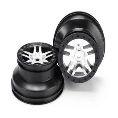 Traxxas 5974 SCT Front/Rear Split-Spoke Wheel Black (2) Slayer
