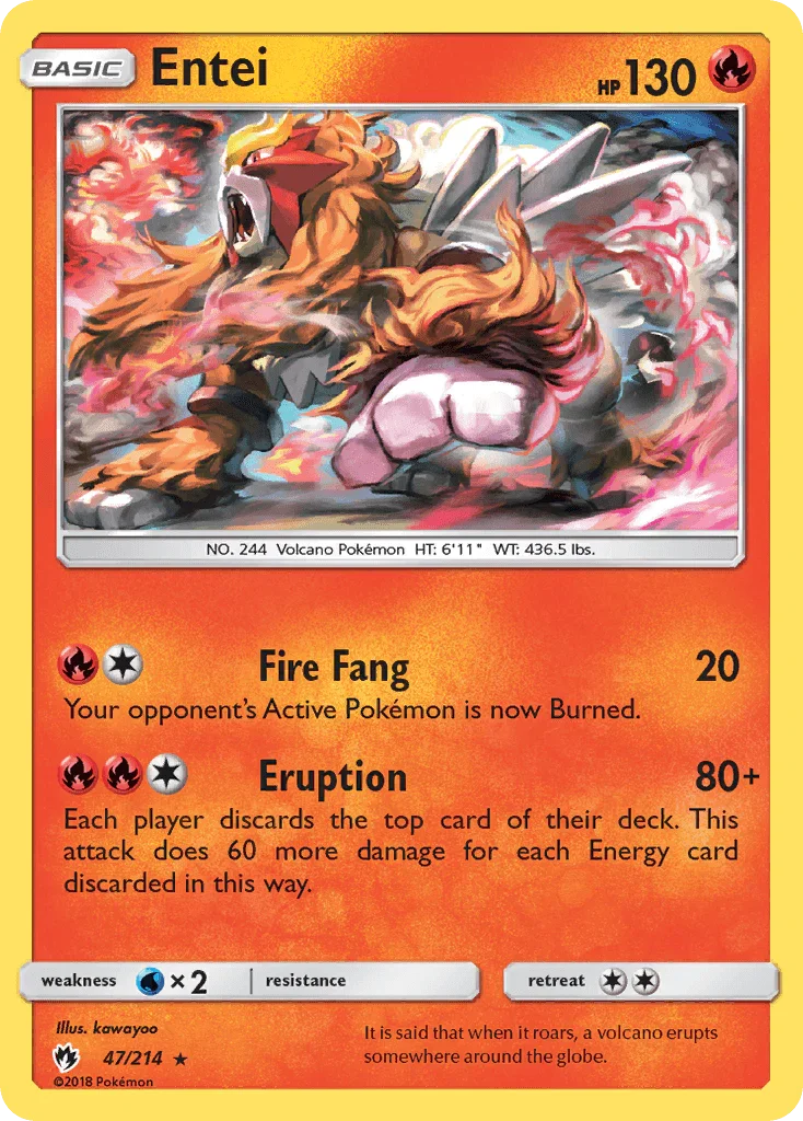 Entei (47/214) [Sun & Moon: Lost Thunder]