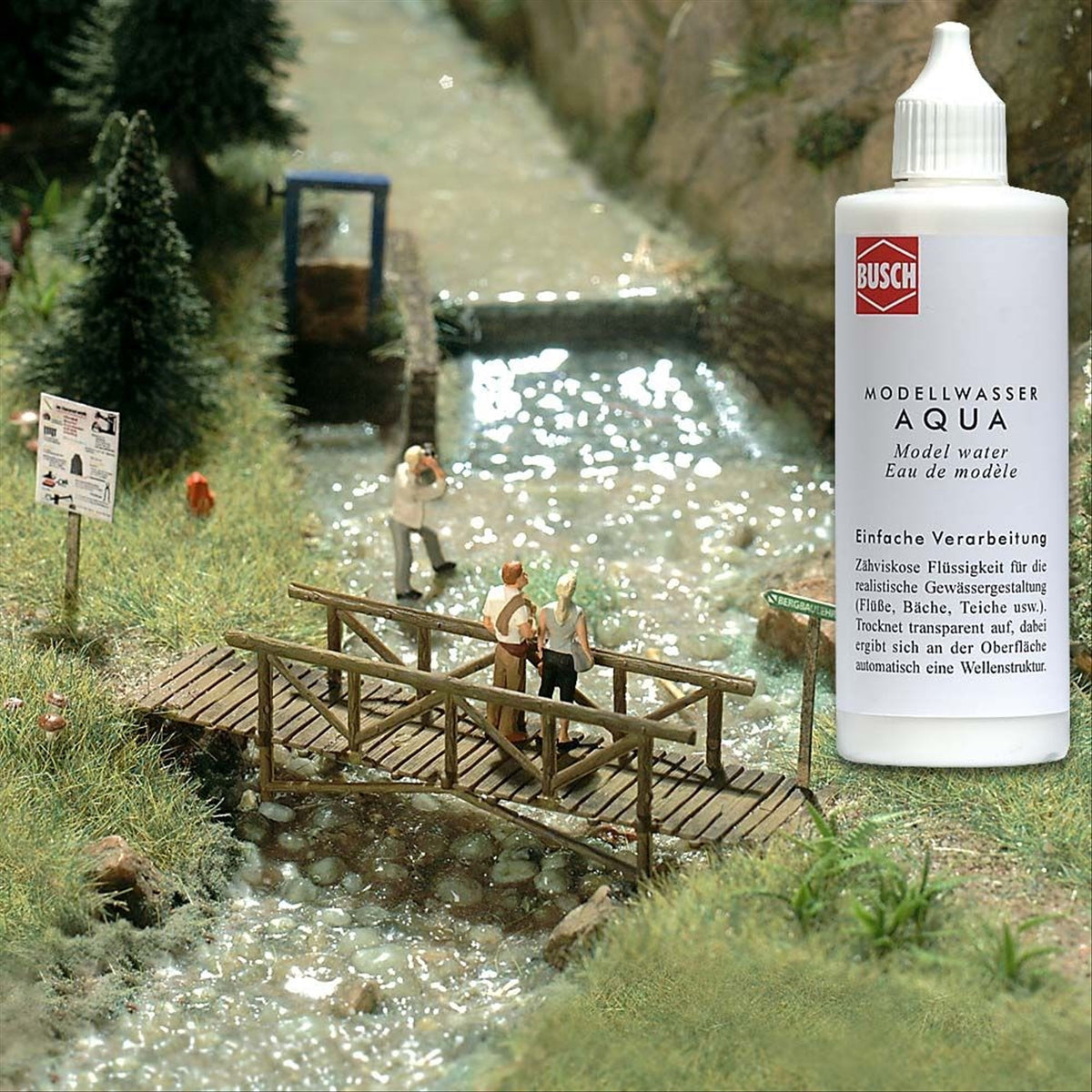 Busch 7589 All Scale Aqua Model Water, 125ml Bottle