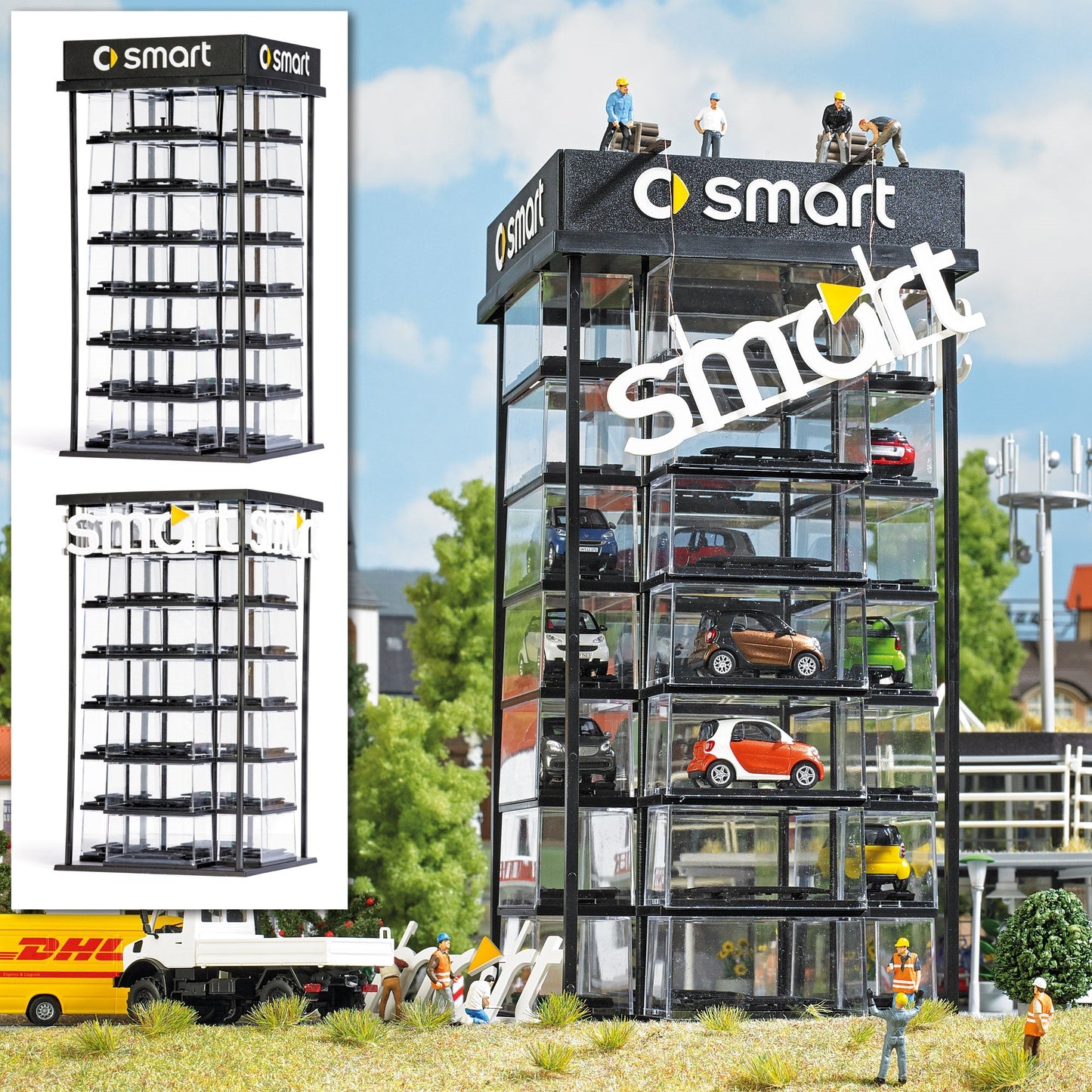 Busch 1001 HO Scale Smart Car Tower Display Kit