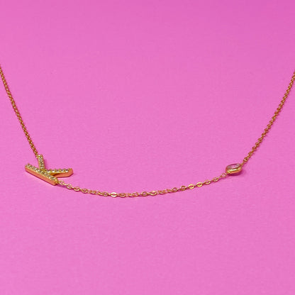 Finest Shine Initial Sterling Silver Necklace by Ellisonyoung.com
