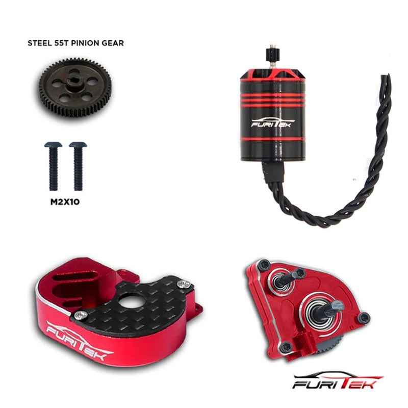 FURITEK MICRO STELLAR TRANSMISSION CEDAR WITH INRUNNER BRUSHLESS SETUP FOR SCX24