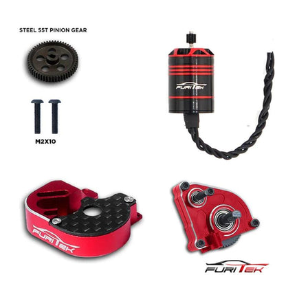 FURITEK MICRO STELLAR TRANSMISSION CEDAR WITH INRUNNER BRUSHLESS SETUP FOR SCX24