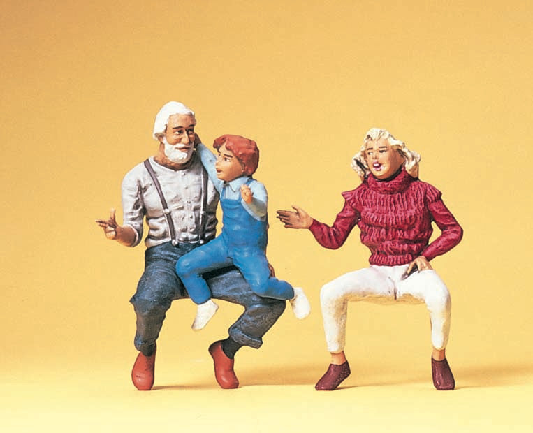 Preiser 45113 G Scale Grandfather with Children Figure Set