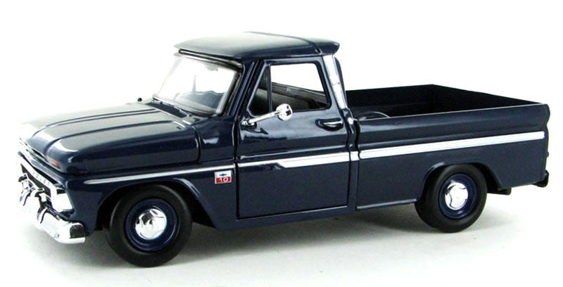 Motormax 73355AC-DBL 1/24 1966 Chevrolet C10 Pickup, Dark Blue