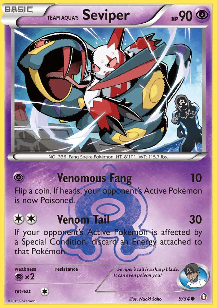 Team Aqua's Seviper (9/34) [XY: Double Crisis]
