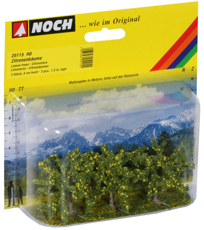 Noch 25115 HO/TT/N Scale Lemon Trees, 4 cm, 3-Pack