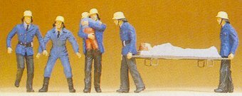 Preiser 14202 HO Scale Firemen Set #3 pkg(6)