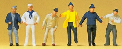 Preiser 14063 HO Scale Working People, Ships crew 6/ Working people