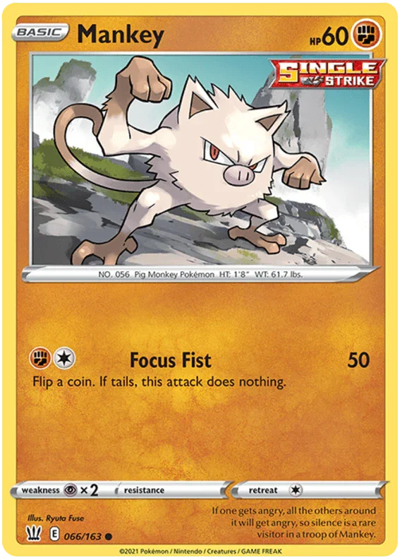 Mankey (066/163) [Sword & Shield: Battle Styles]