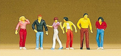 Preiser 10118 HO Scale Pedestrians Walking pkg(6)